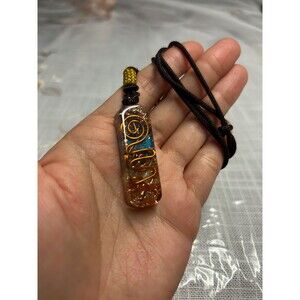 Women's Brown Multi-Stone Wire-Wrapped Pendant Necklace